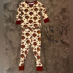 Caden Lane Turkey Time Two Piece Pajama Set